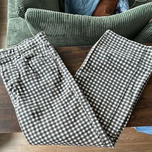 Reformation Wide Leg Checkered Pants